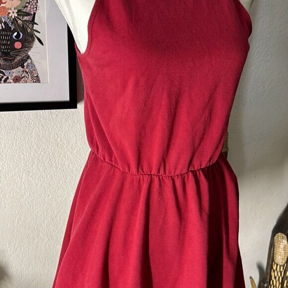 Gap Size cS Deep Red Fit and flare dress - Picture 5 of 7